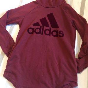 Adidas burgundy hoodie